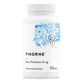 Thorne Suplemento de Picolinato de Zin 15 mg por cápsula 60 cápsulas para 2 meses