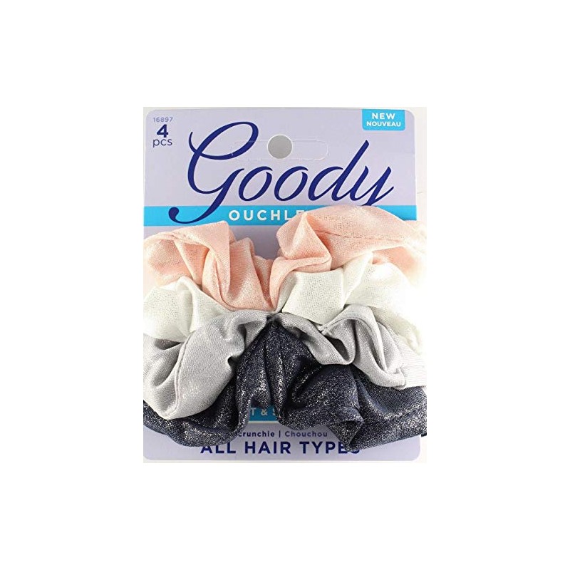Goody 16897GDY Accesorio Ouchless Shimmer Scrunchie, 4 uds