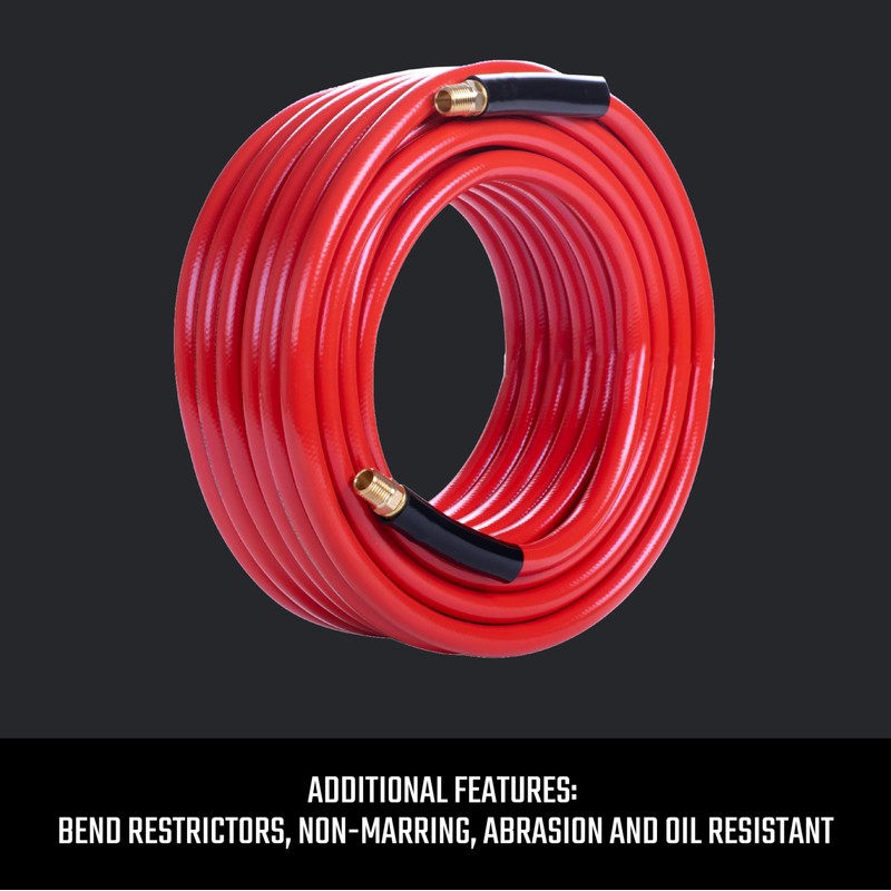 CRAFTSMAN 3/8-in x 50-ft PVC Air Hose, 300 PSI, Lightweight,