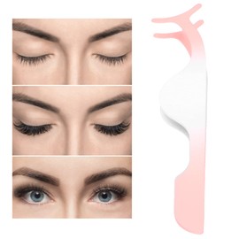 Pinzas de Pestañas Postizas Aplicador de Pestañas Postizas Pinzas de Extensión de Pestañas Postizas de Acero Inoxidable, Herramienta de Maquillaje de Pinzas para Quitar Extensiones de Pestañas(#3)