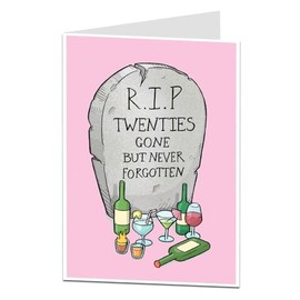 Funny 30th Birthday Card For Women Her Female RIP Twenties
