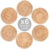 Dehaus® Round Placemats - Set of 6, 30cm Water Hyacinth