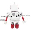 Diskary Robot Alarm Clock,Stainless Metal Non-Ticking Wake-up Clock with Flashing