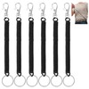 6PCS Retractable Spiral Wrist Coil Keychain, Coiled Lanyard with Keyring