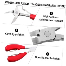 minkissy Nail Clippers for Thick Nails Toenail Treatment Cuticle Nipper Easy to Use Stainless Steel