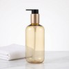 HOMSFOU 2pcs 300ml Light Brown PET Refill Bottle Lotion Shampoo