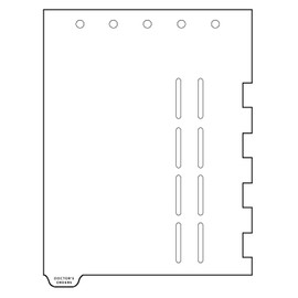 Carstens - Heavy Duty Doctors' Orders Plastic Ring Binder Dividers, Bottom Tab, 1/9 Cut, Tab 1 Position, US Letter, Pack of 10, (8260-13) - Ideal Medical Chart Dividers for 3 Ring Binders