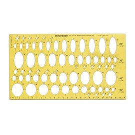 Traceease Geometric Drafting Ellipse Template Drawing Stencil, Designing Template Measuring Ruler