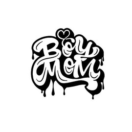 Boy Mom Painted Letters MKR Decal Vinyl Sticker |Cars Trucks Vans Walls Laptop|Black|5.5 x 5.4 in|MKR1483