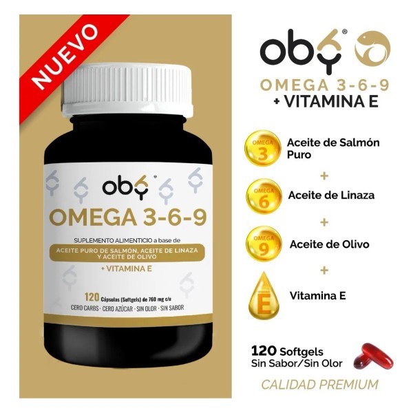 Oby Omega 3 6 9 Vitamina E EPA y DHA