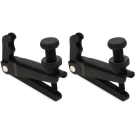 Wittner Stable-style Fine Tuner for 4/4-3/4-size Violin (2-Pack) - Black, Wide