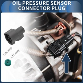 INFINAUTO 2 Pin Oil Pressure Sensor Connector Plug, 2mm Series Female Wire Terminal Connector for Honda Accord Plastic Copper Gray, 1 Set