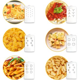 Pasta Maker Attachment for KitchenAid Stand Mixers with 6 Different Shapes of Pasta Outlet, Durable Pasta Press Attachments