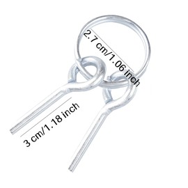 Tent Pole Rings and 2 Pins, 6 PCS Stainless Steel Galvanized Tent Building Tool, Tent Pole Accessories for Camping and Hiking.