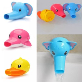 Unbranded 3~6 PCS Animal Faucet Extender for Kids Babies Sink Hand (Elephant+Duck - 3 Pack