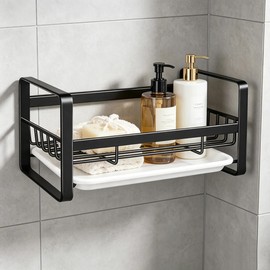 OrganiMax Kitchen Sink Sponge Holder Stainless – Rustproof Double-Layer Stainless Steel Caddy