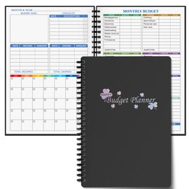 Budget Planner - Monthly Finance Organizer with Expense Tracker Notebook to Manage Your Money Effectively, Undated Finance Planner/Account Book, Start Anytime,A5(8.6x5.9 inchs),100gsm Paper (Silver)