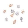 Craftdady 80pcs Cubic Zirconia Crystal Charms 10 Styles Geometric Tiny