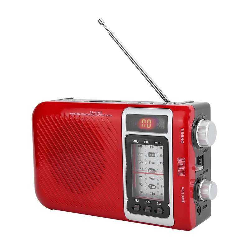 Multifunction Radio with LED Light Speaker Support Memory Card MMC