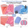Upgrade Silicone Foot Massage Mat with Dual-Side Usage, Large Reflexology