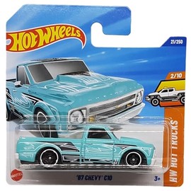 Hot Wheels - '67 Chevy C10 - HW Hot Trucks 2/10 - HYW74 - Short Card - GM - Turquoise - Mattel 2025 - 1:64