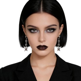 Gothic Flail Morning Star Mace Spike Ball Dangle Earrings - Punk Rock Stainless Steel Drop Earrings for Women Men, Edgy Spiked Ball Jewelry for Halloween, Cosplay & Daily Wear (flail2)