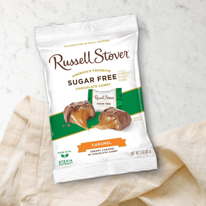 Russell Stover Sugar Free Butter Cream Caramels, 3 oz. Bag