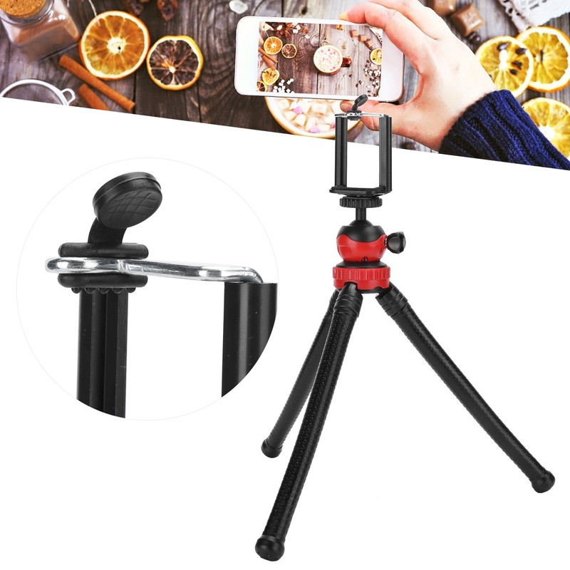 Camera Smart Phone Portable Flexible Rubber Octopus Tripod Bracket Shooting