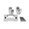 POWER JAMES Chrome 1.25” 1 1/4 Inch Straight Handlebar Risers
