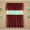 Today's Curtain Emelia Original Voile Tier Pair 30", Burgundy, 60"