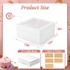 DOYIDE 12Pcs Cake Boxes, 12x12x6 Inches White Bakery Boxes with