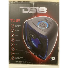 DS18 TLV6 6.5" Amplified Bluetooth TWS LED Self Powered Party Guitar PA Speaker