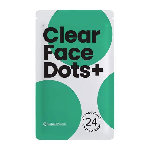 Clear Face Dots+ | 24 Hydrocolloid Spot Patches for Blemishes,