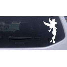 Sillohette Tinkerbell Cartoons Decal Sticker - Die Cut Decal Bumper Sticker for Windows, Cars, Trucks, Laptops, Etc.