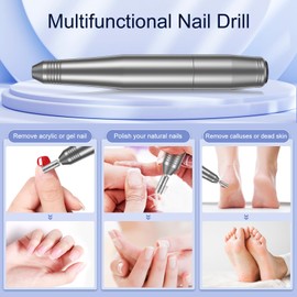 Nail Cutter, Electric Nail Cutter Manicure Set, 20000 rpm Adjustable Speed Sanding Polisher for Gel Nails, Cutter for Gel Nails, Cuticle Shellac Acrylic Gel, Safe for Beginners