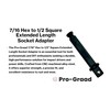 Pro-Graad 7/16 Hex to 1/2 Square Socket Extended Length Adapter