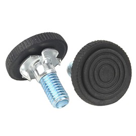 TOVOT 4 Pairs M8 27mm Furniture Levelers Adjustable Leveling Foot Furniture Table Chair Legs T-Nuts for Furniture (4 PCS Furniture Leg Screws & 4 PCS T-Nuts)