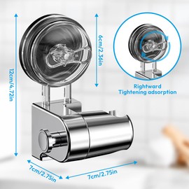 Duschkopfhalterung,180° Einstellbar Handbrause Halterung Abnehmbare Wiederverwendung Duschhalterung Ohne Bohren Frei bewegbar Handbrausenhalter