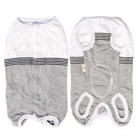 Kukaster Kuveela Pet Post-Operation Dog Clothes, Dog Outfit, Coveralls, Cone Replacement, Unisex, Weaning, For Skin Conditions, Breathable, Summer, For Small and Medium Dogs, Baby Blue #8