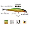 10pcs/lot Hard Minnow Lure Baits 3D Fish Eyes Laser Line