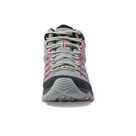 Merrell Women's Moab 3 Mid Waterproof Hiking Boot, Monument/Fuchsia. 9.5