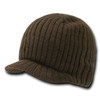 Decky Knit Visor Beanie Campus Jeep Cap (One Size, Striped