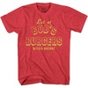Bob's Burgers Eat at Ocean Ave Adult T-Shirt(LG, Heather Red)