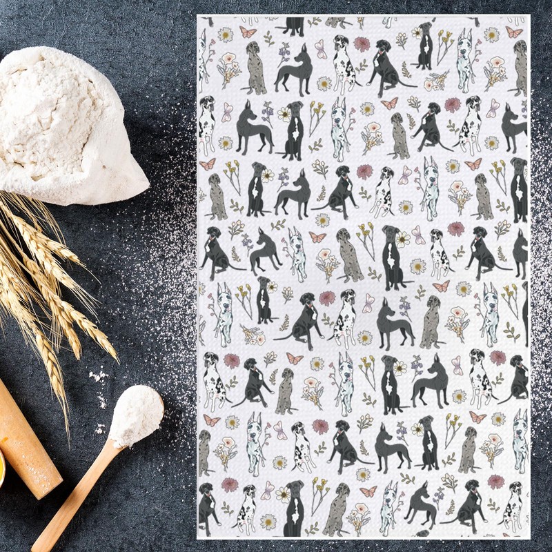 JNIAP Great Dane Kitchen Towel Great Dane Lover Gift Great
