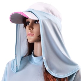 Polyester Cooling Head Cover Breathable Sun UV Protection Neck Cover for Outdoor Sports Blue