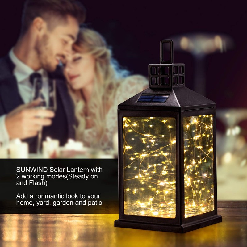 Solar Lantern Lights Outdoor SUNWIND Waterproof Solar Table Lamp Hanging