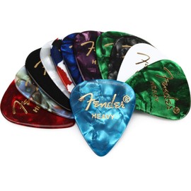 Fender 351 Picks Celluloid Medley Heavy - 12 Piece Pick Set