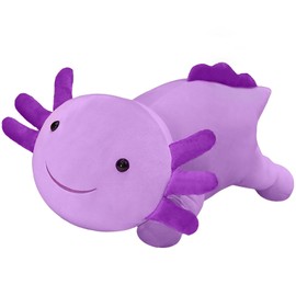 JANCLF Axolotl Stuffed Animal Plush Toy,Cute Soft Salamander Plush Pillow,Kawaii Plushies Doll Toy for Kids (Purple,11 inch)