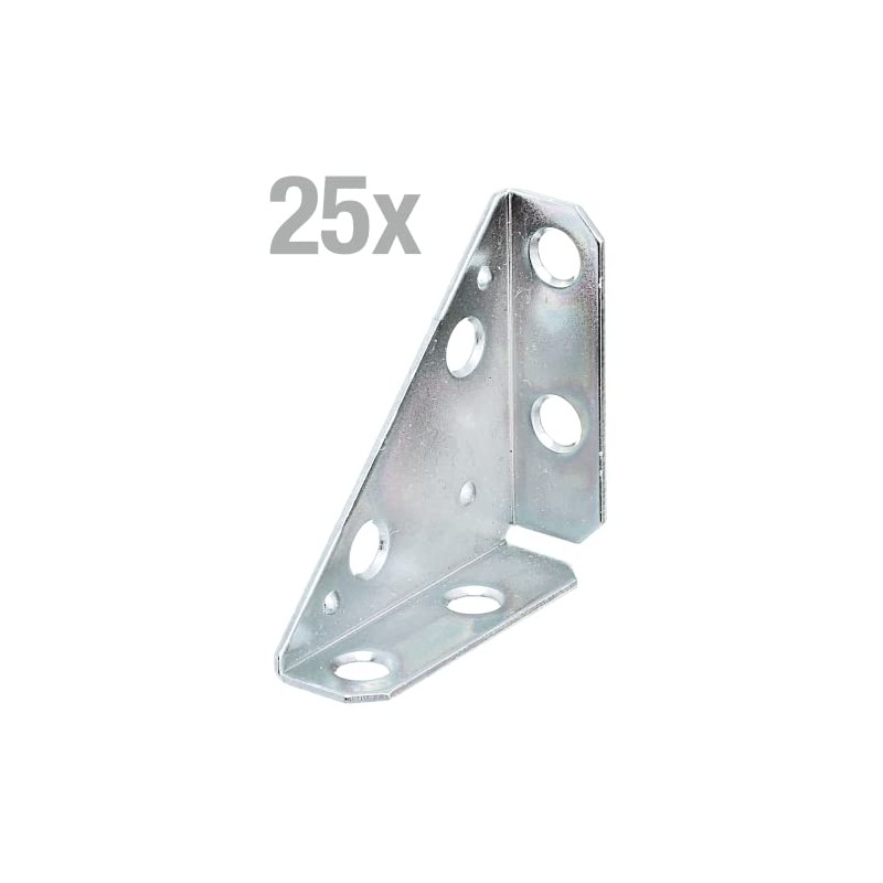 Corner Plate Yellow-Galvanised 50 x 50 x 70 mm