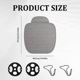 Lyxheth Front Car Seat Covers, Driver Seat Cover, Automotive Front Seat Covers with Storage Bag, Universal Car Accessories Linen Breathable Seat Cushion Protector Bottom for Cars (Grey, Front)